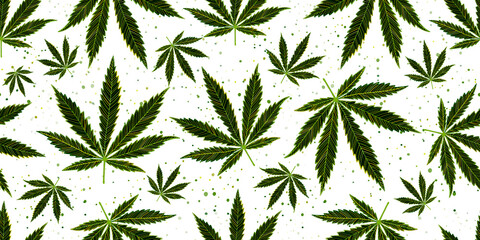 Cannabis Leaves. Seamless Pattern for your design