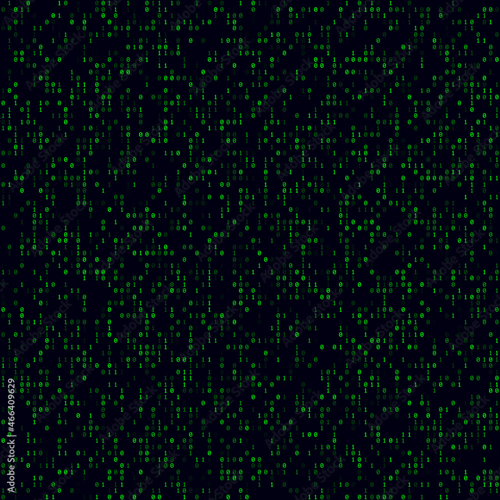 Poster digital cover featuring a green sparse binary background. a big-sized seamless pattern with an amazi