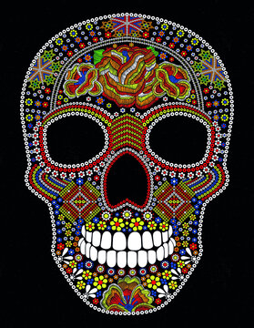 mexican skull floral