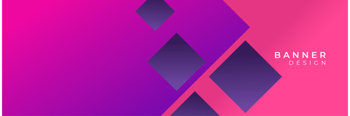 Colorful banner template. Abstract web banner design. Header, landing page web design elements.