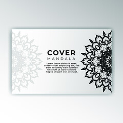 cover template with mandala flower.