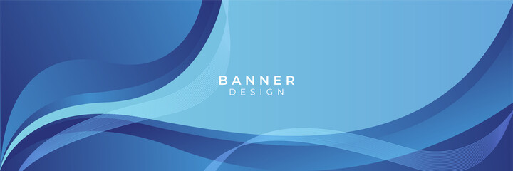 Colorful dark blue banner template. Abstract web banner design. Header, landing page web design elements.