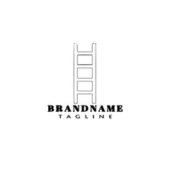 wooden ladder logo cartoon icon design template isolated vector illustration
