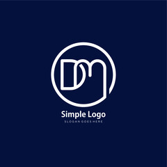 logo letter D and M. Initial letter DM monogram for business logos.