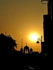 silhouette of a mosque