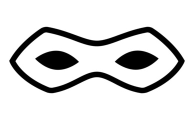 Simple mask to protect secret identity line art vector icon for games and websites