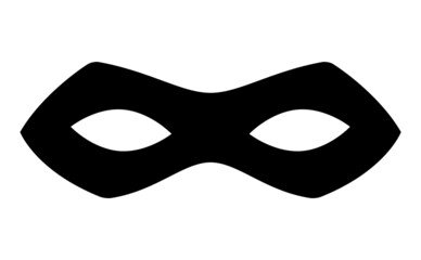 Simple mask to protect secret identity flat vector icon for games and websites