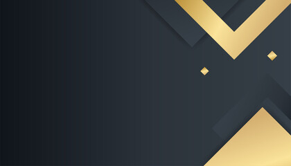Abstract black and gold geometrics background. Abstract elegant template black and gold geometrics on dark background luxury style. For business brochure, poster, notebook, menu template