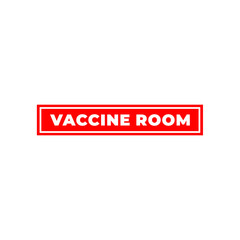 vaccine room sign. covid-19 vaccine room badge for office .corona virus vaccine room sign vector