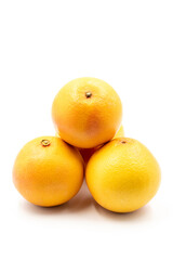 Grapefruit on a white background. Along with the ripe Grapefruit shade. Story format close-up