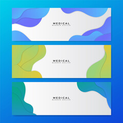 Fototapeta premium Abstract medical background with health icons and symbols. Template design with concept and idea for healthcare technology, innovation medicine, health, science and research.