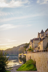 Dordogne River passing through Beynac et Cazenac, France