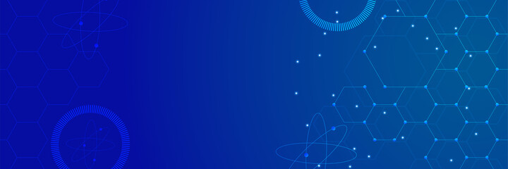 Obraz premium Abstract medical banner background. Template design with concept and idea for healthcare technology, innovation medicine, health, science and research. Medical pattern website header or web banner