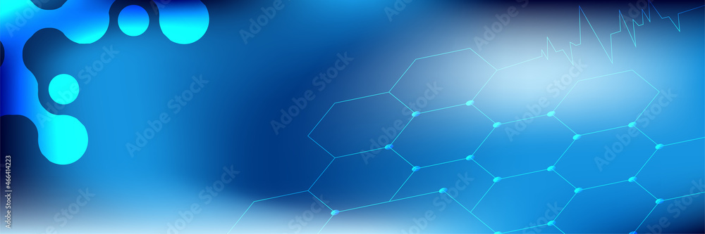 Poster abstract medical banner background. template design with concept and idea for healthcare technology,