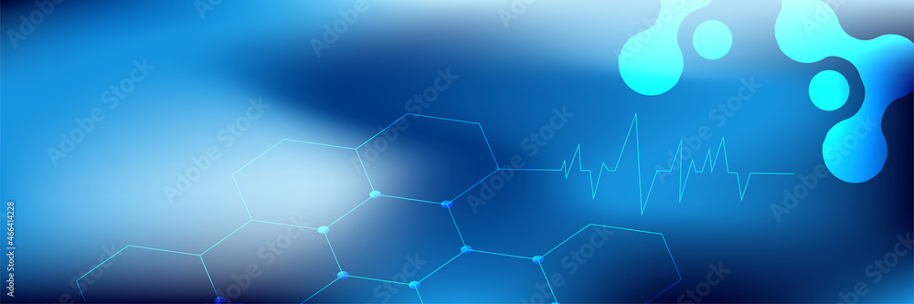 Poster abstract medical banner background. template design with concept and idea for healthcare technology,