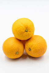 Orange on a white background. In combination with a ripe orange shade. Story format close-up