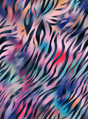 Surface holographique liquide brillant Couleurs brillantes Rayures de zèbre sans soudure Conception de motifs abstraits Couleurs de mode à la mode