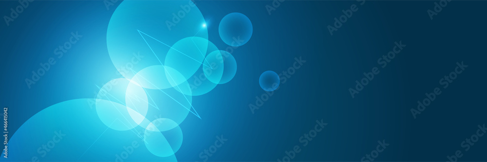 Poster abstract modern blue banner background design with health icons and symbols. template design with co