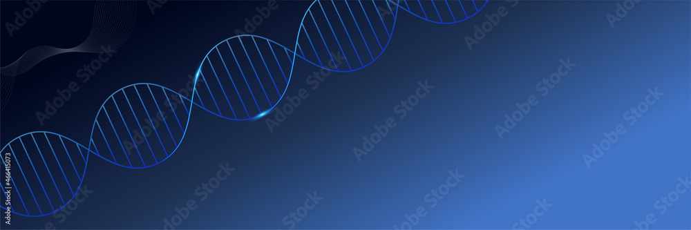 Poster abstract modern blue banner background design with health icons and symbols. template design with co