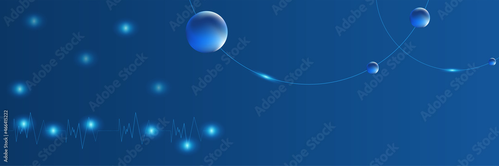 Poster Abstract medical background with health icons and symbols. Template design with concept and idea for healthcare technology, innovation medicine, health, science and research.