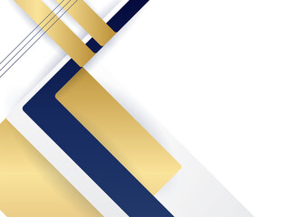 Modern dark blue and gold abstract background. Abstract polygonal pattern luxury dark blue with gold. Dark navy blue and gold geometrics and lines background. Design for presentation, banner, cover.
