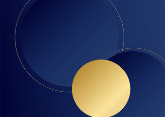 Abstract blue and gold white background with gold threads. Abstract polygonal pattern luxury dark blue with gold.