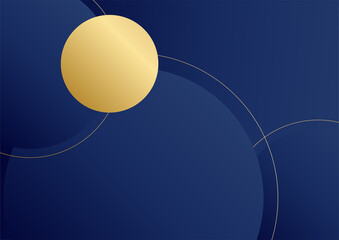 Abstract blue and gold white background with gold threads. Abstract polygonal pattern luxury dark blue with gold.