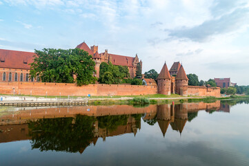 Naklejka na ściany i meble Castle of the Teutonic Order in Malbork (German: Ordensburg Marienburg).