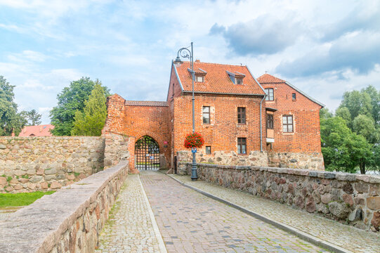 Entrance gate to Teutonic castle in Sztum, Poland.