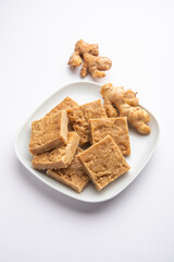 Aale pak or Adrak Barfi or Ginger Burfi