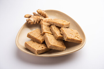 Aale pak or Adrak Barfi or Ginger Burfi