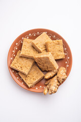 Aale pak or Adrak Barfi or Ginger Burfi