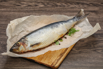 Salted Herring fish with pepper