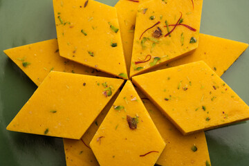 Indian sweet Badam Barfi or badam katli