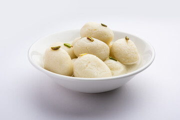Rasgulla or rosogulla sweet from India
