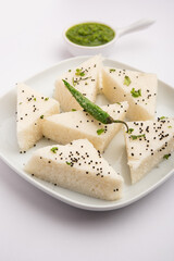 Khaman White dhokla is a gujarati snack