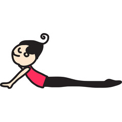 color cobra yoga line icon