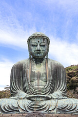 Bronze statue of the Great Buddha Daibutsu, Kotoku-in temple, Kamakura, Japan