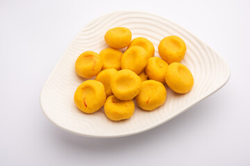 Kesad pedha or Saffron Peda