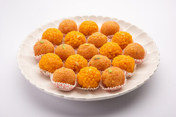 Motichoor Laddoo or bundi laddu