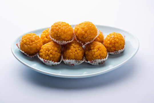 Motichoor Laddoo or bundi laddu