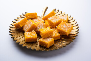 Coconut barfi or nariyal Burfi or barfee