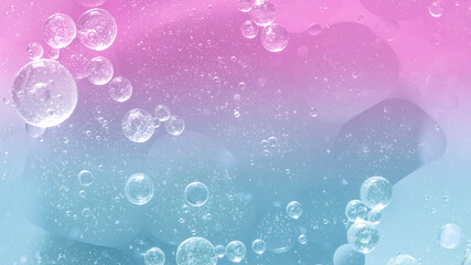 Abstract Blue water bubbles background