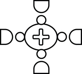 Community liner Icon in illustration eps10