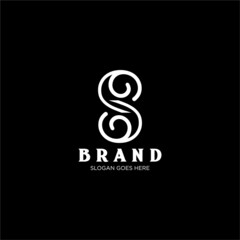 Fototapeta premium ornament number 8. abstract number 8 sign for identity logo