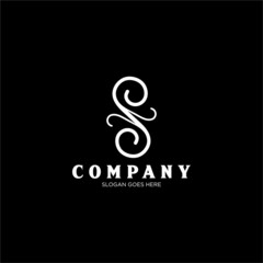 ornament letter S. identity abstract sign S