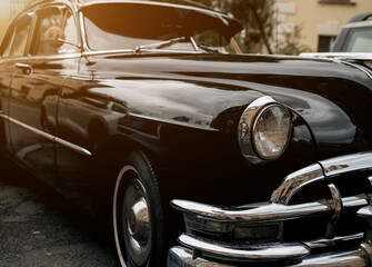 Fototapeta premium Vintage russian black car
