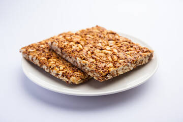 Peanuts rajgira Jaggery chikki or bar