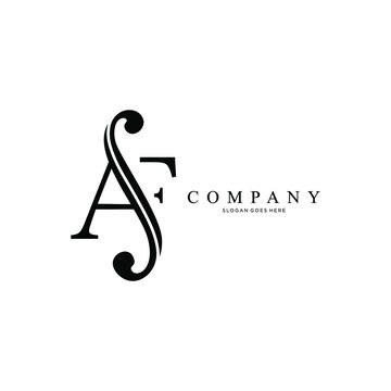 logo letter AF and F-holes. violinist logo initials AF. letter AF logo violin character. letter AF with violin hole