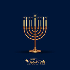 Abstract concept of Happy Hanukkah.Festival of lights.vector illustration